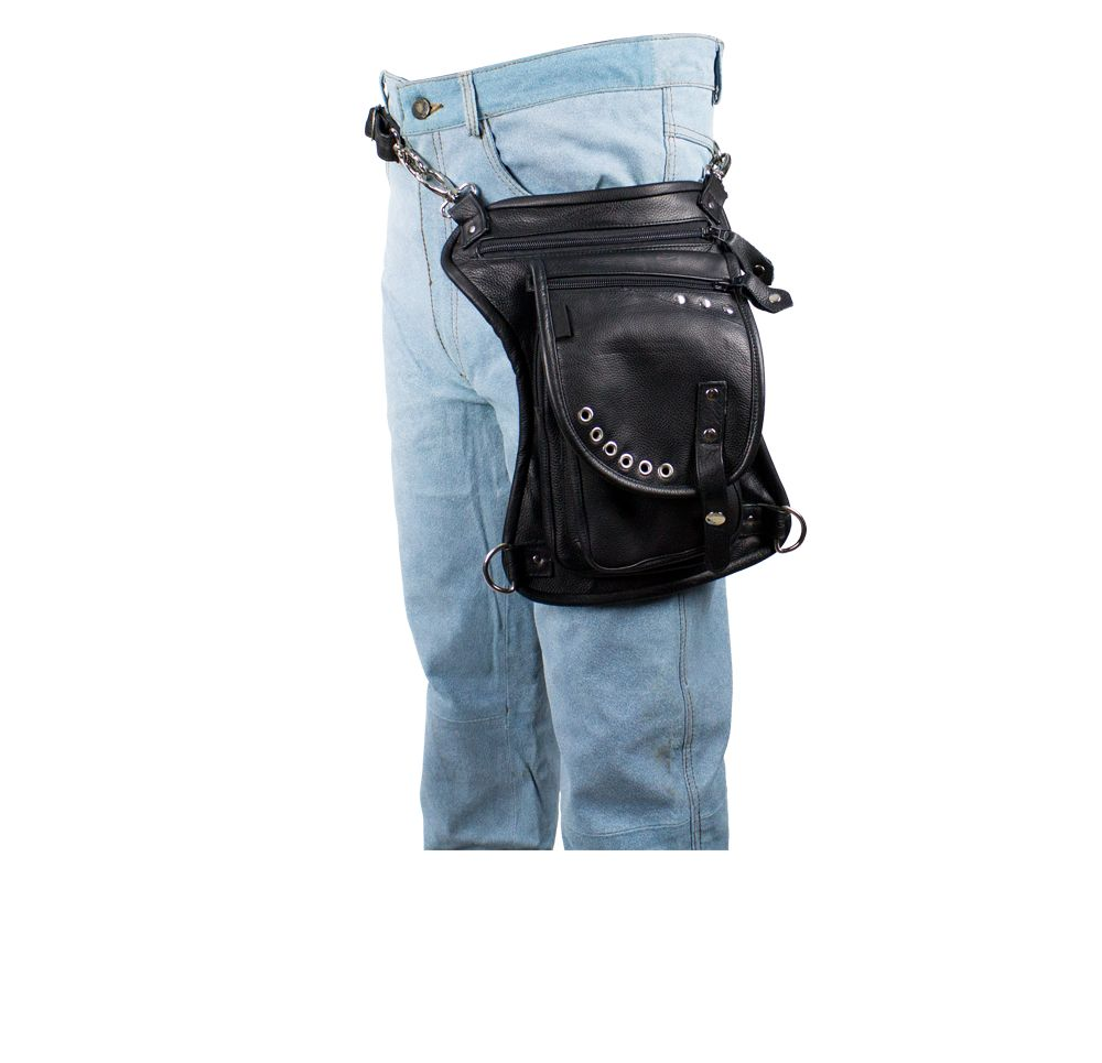 Leather Thigh Bag W/ Gun Pocket