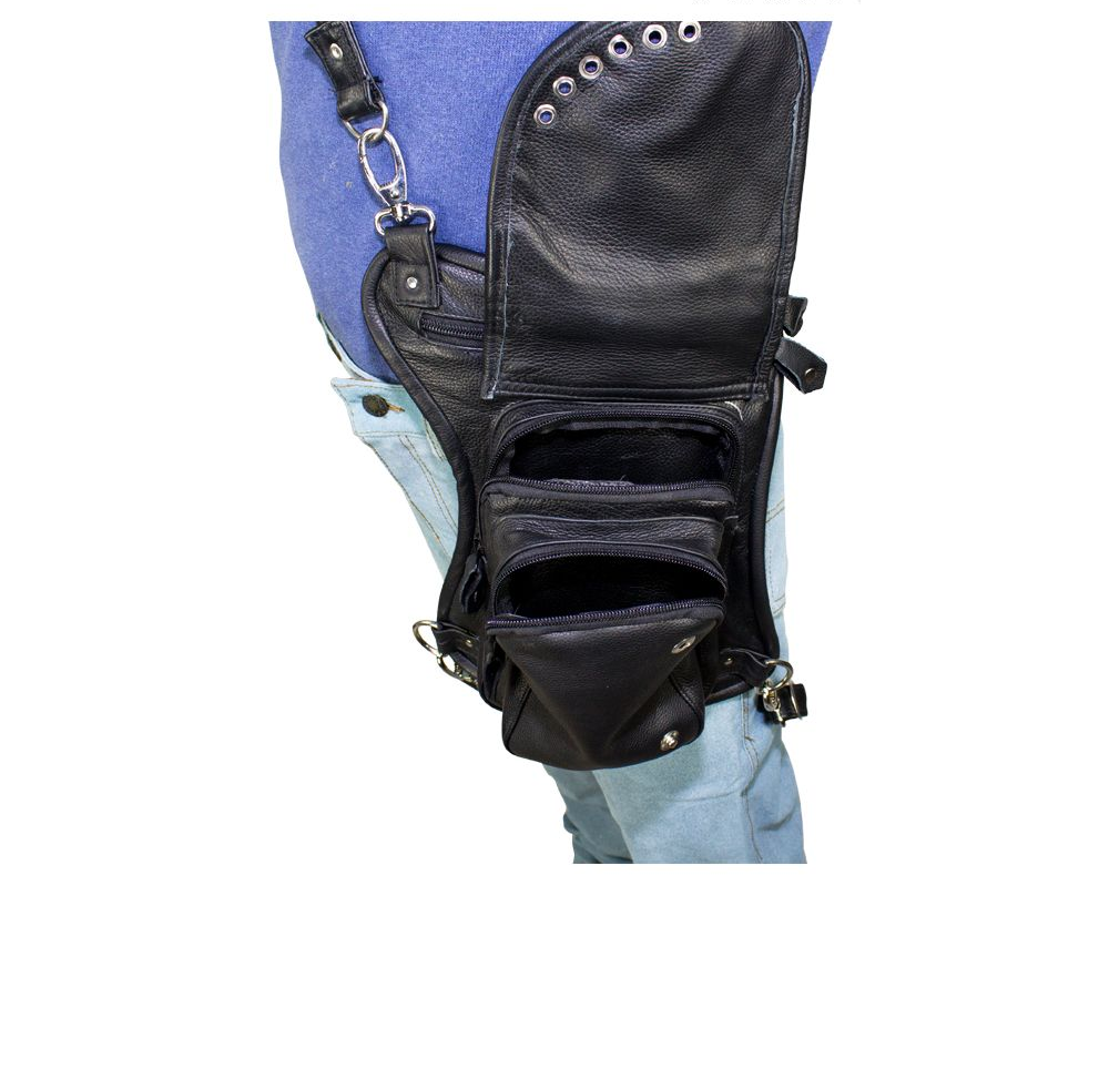 Leather Thigh Bag W/ Gun Pocket
