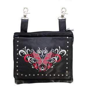 Leather Butterfly Belt Bag With Gun Pocket
