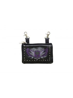 Studded Leather Skull Belt Bag