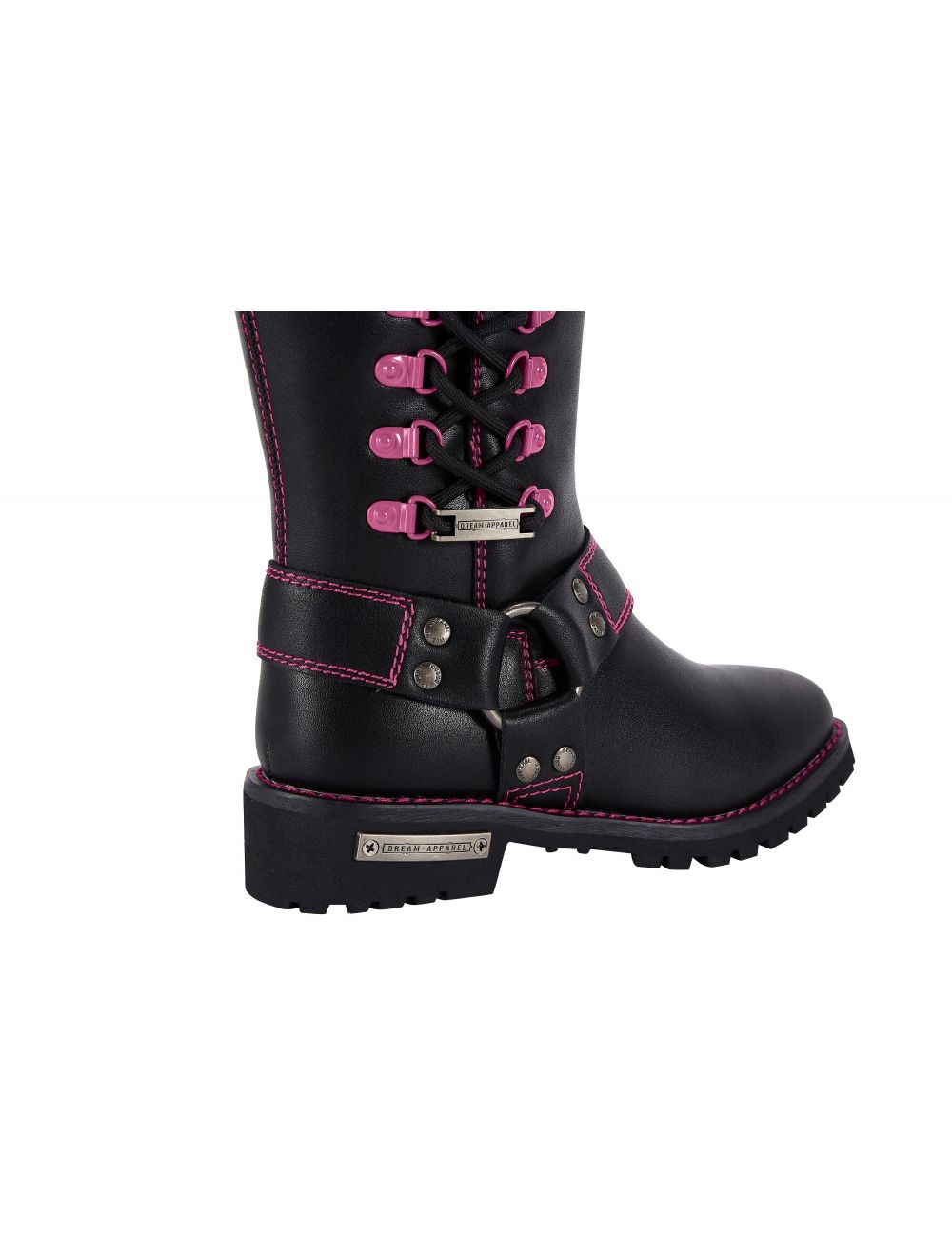 Women's Boots with Pink Stitching & Laces