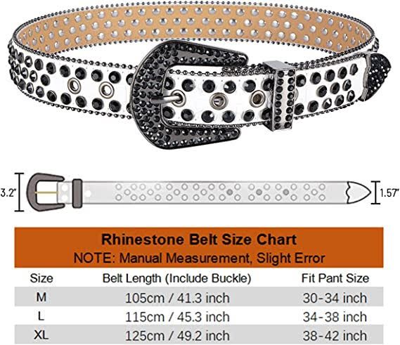 Men's Women's Western Fashion Rhinestone Crystal Belt