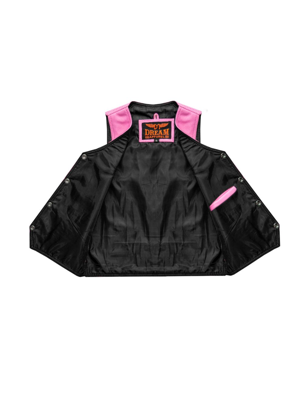 Kids Pink Leather Vest