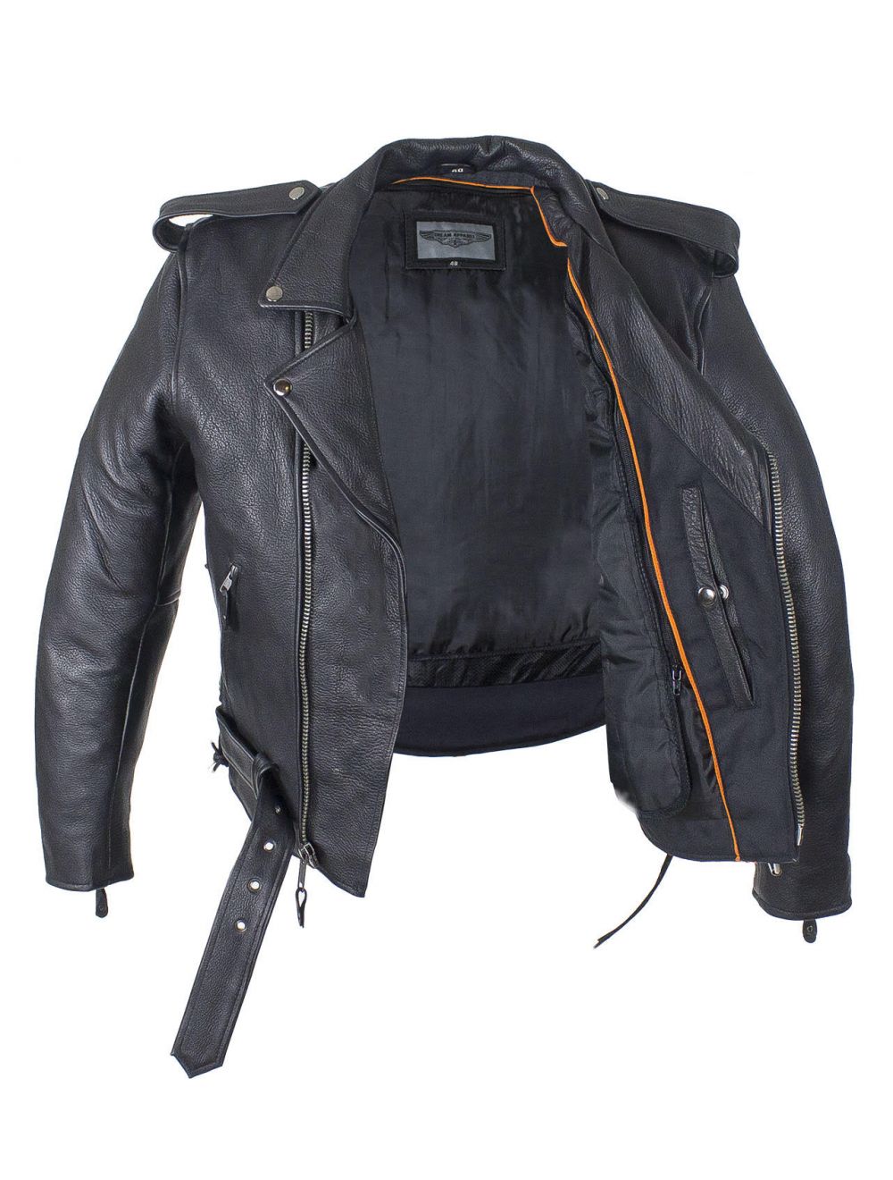 Men's Classic Police Style Motorcycle Jacket