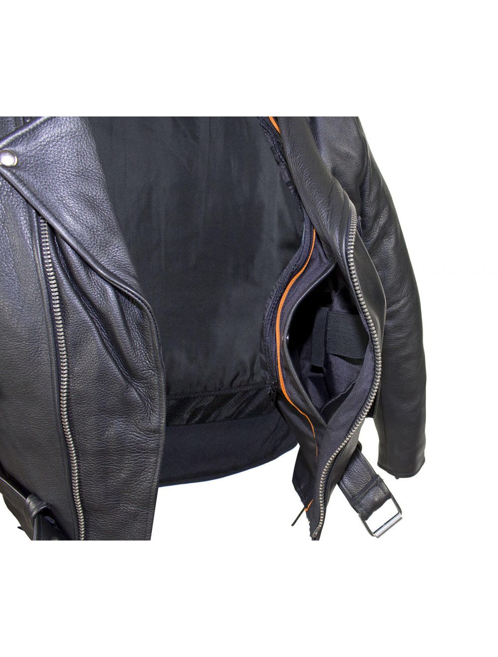 Men's Classic Police Style Motorcycle Jacket