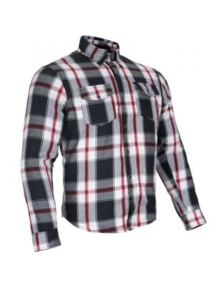 Men's Plaid Flannel Shirt With Removable Pads