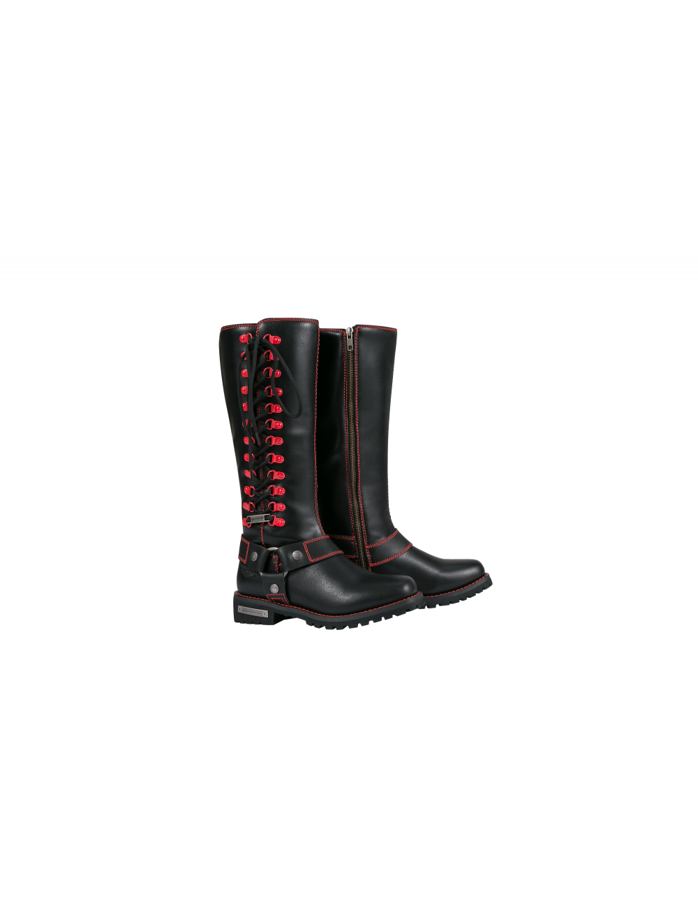 Women's Boots with Red Stitching & Laces