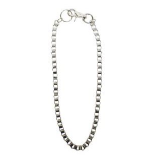 25 Inch Long Chrome Squared-Loop Chain