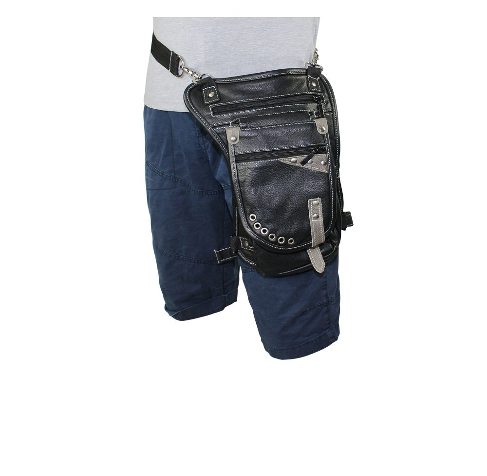 Leather Thigh Bag W/ Gun Pocket