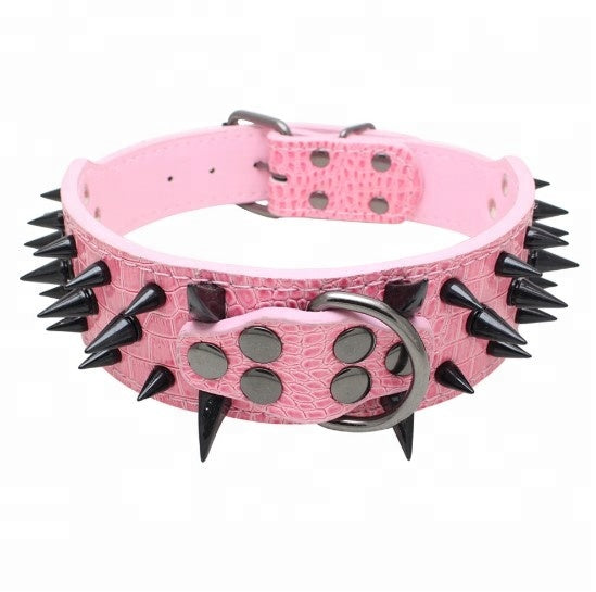 Pet Spiked Studded Leather Collars