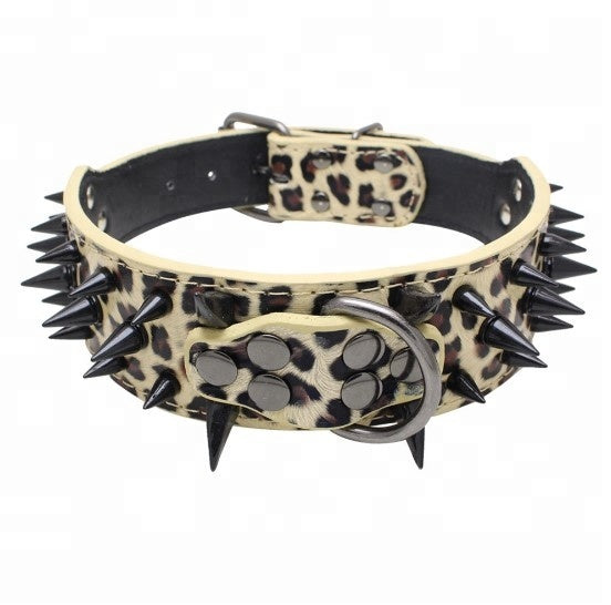 Pet Spiked Studded Leather Collars