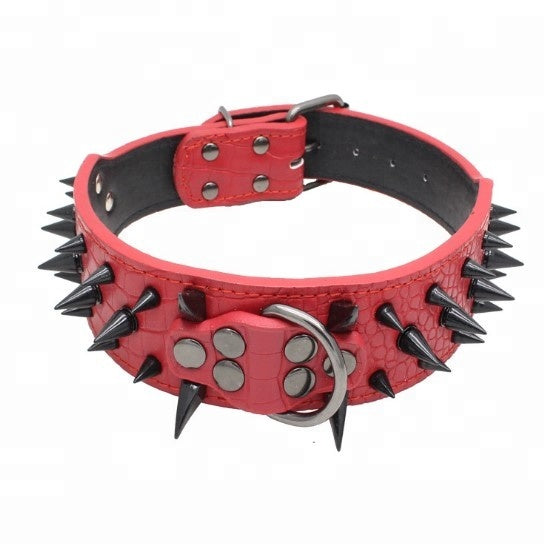 Pet Spiked Studded Leather Collars