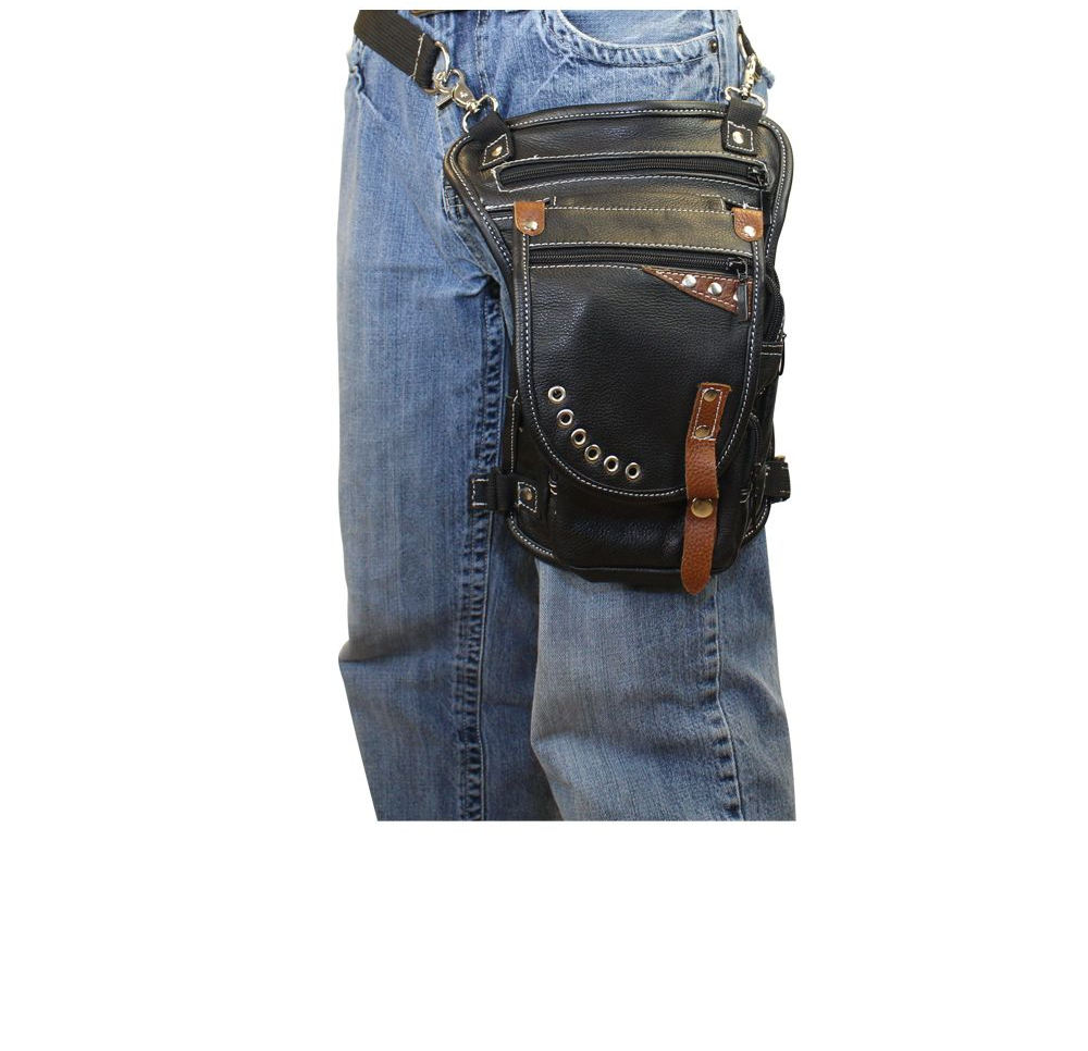 Leather Thigh Bag W/ Gun Pocket