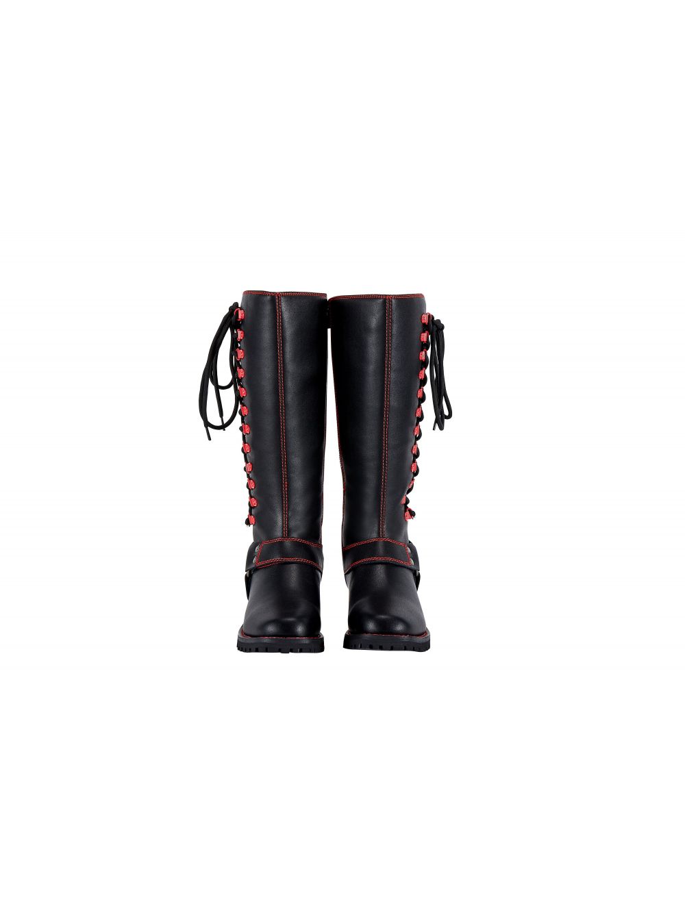 Women's Boots with Red Stitching & Laces