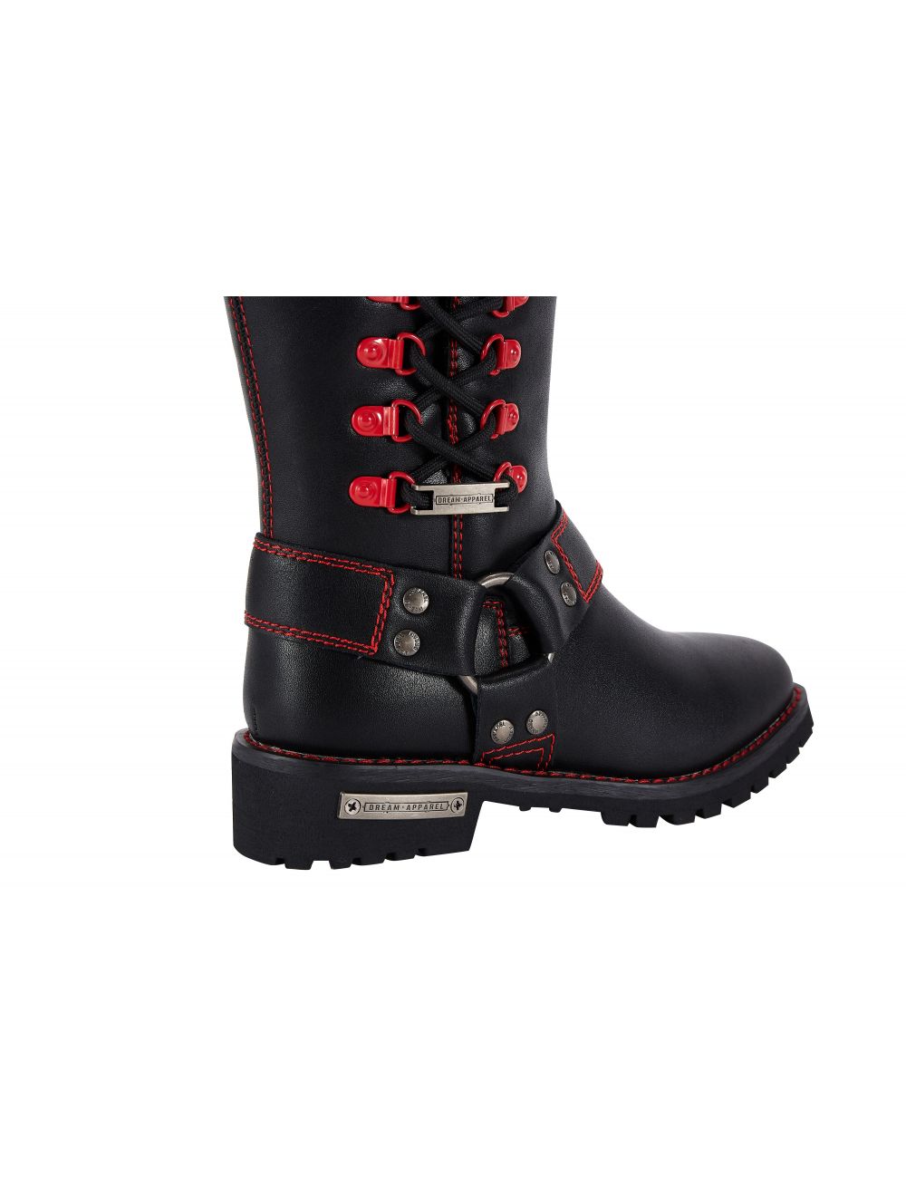 Women's Boots with Red Stitching & Laces