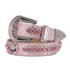 Men's Women's Skull Pink Rhinestone Belt