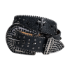 Men's Women's Cross Black Rhinestone Crystal Belt