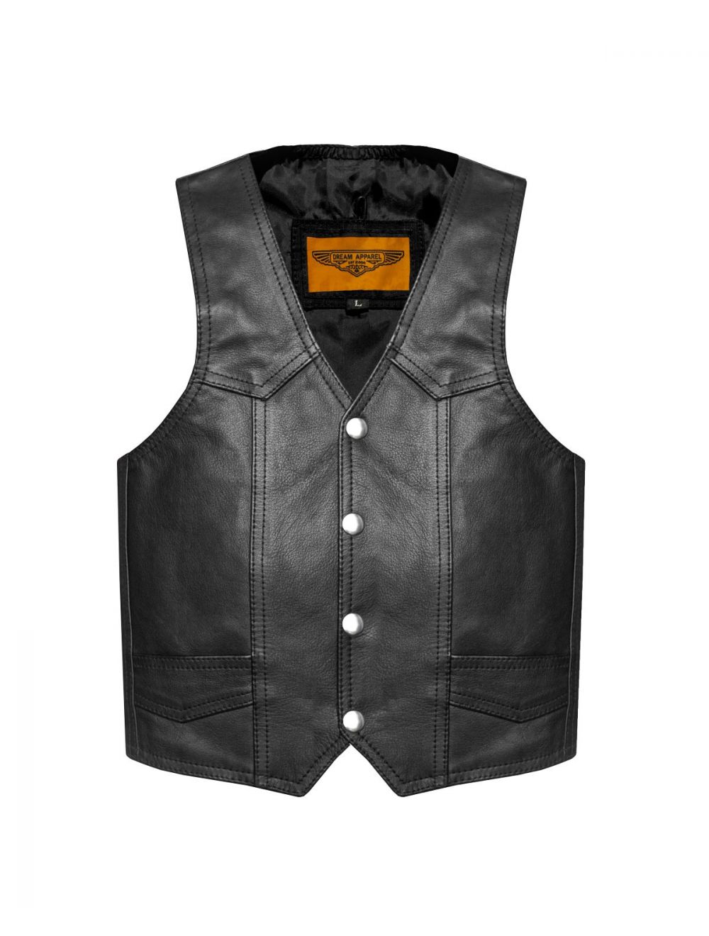 Kids Plain Black Vest