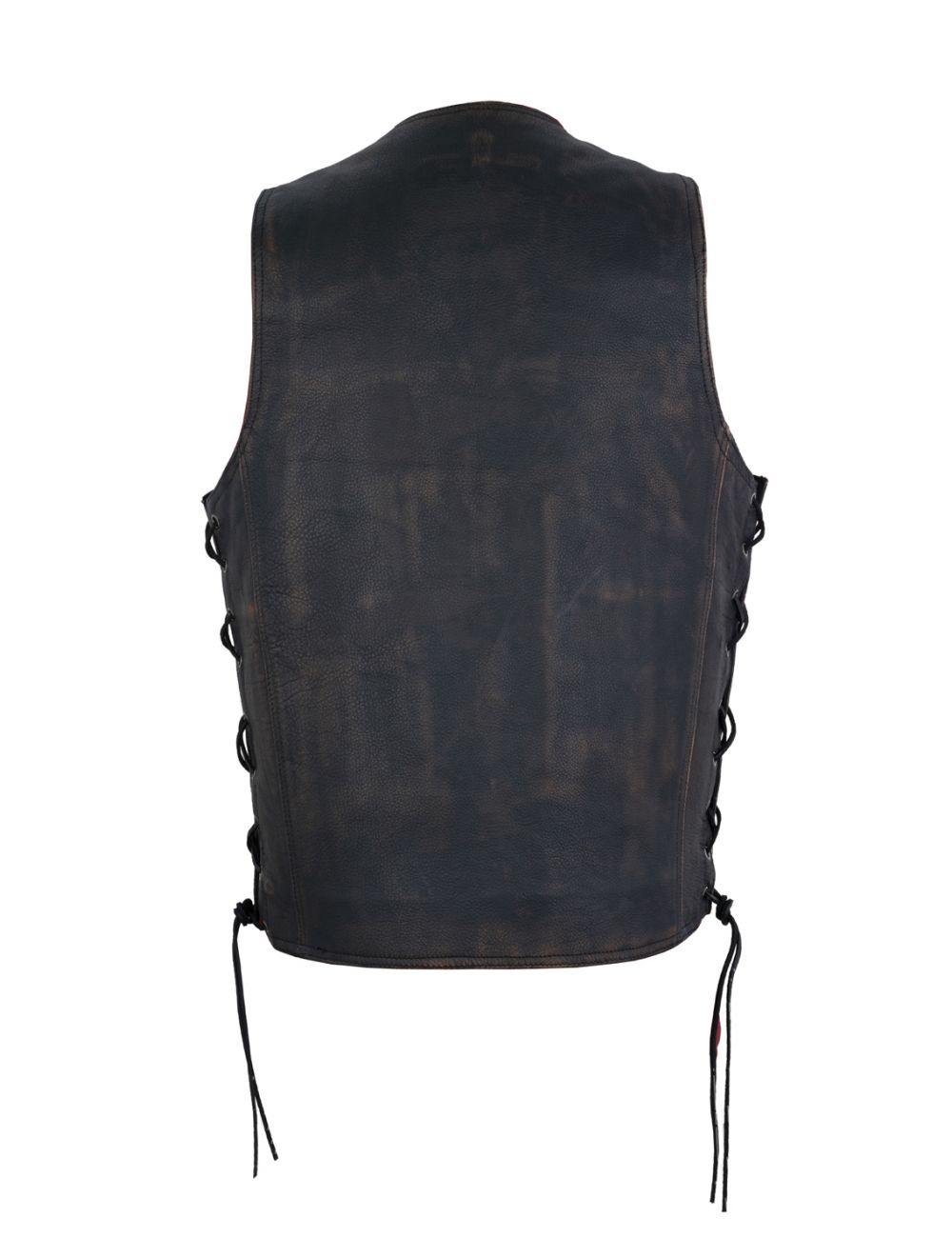 Men's Distressed Brown Motorcycle Vest