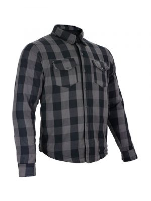 Men's Plaid Flannel Shirt With Removable Pads