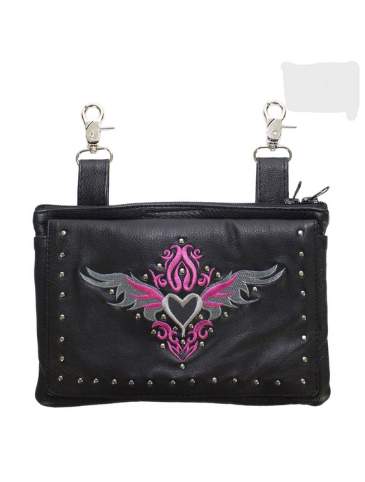 Leather Gun Holster Belt Bag